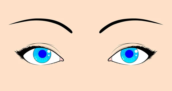 Ilustración ojos azules — Archivo Imágenes Vectoriales