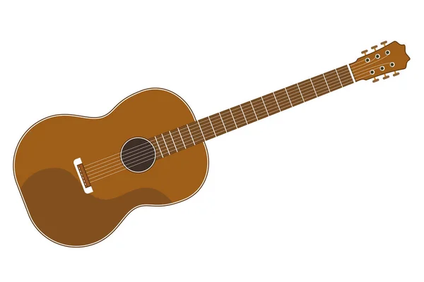 Dark brown guitar vector — Stock Vector