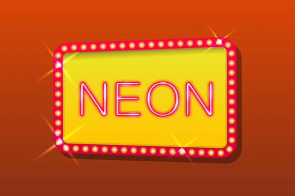 Tanda Orange Neon - Stok Vektor