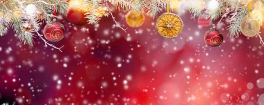 Soyut arkaplanda Noel süslemesi