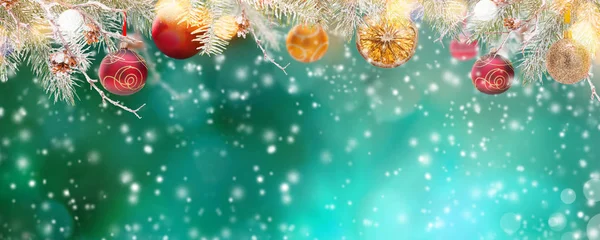 Christmas decoration on abstract background — Stock Photo, Image