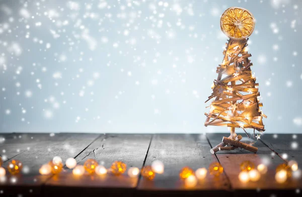Christmas decoration on wooden background — Stock Photo, Image