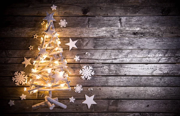 Décoration de Noël sur fond en bois — Photo