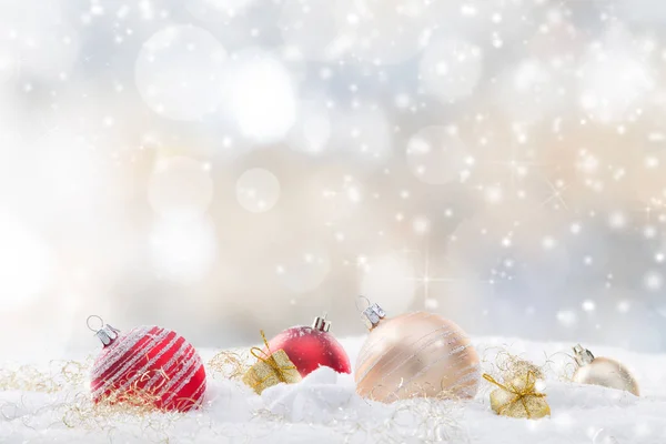 Decorazione natalizia su sfondo astratto — Foto Stock