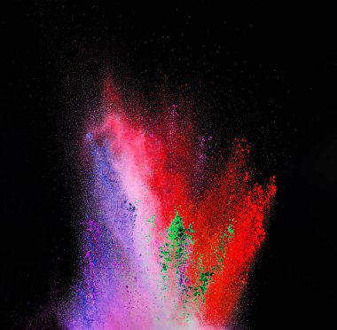 Fırlatılmış renkli toz.
