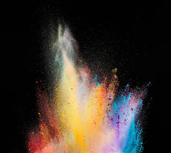 Launched colorful powder. — Stock Photo, Image