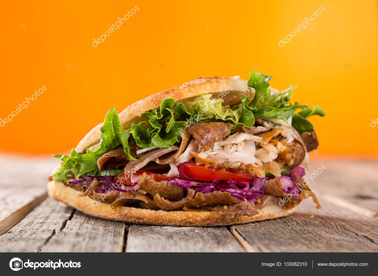 Close Up Of Kebab Sandwich Stock Photo Image By C Kesu01