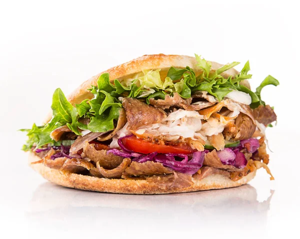 Zblízka kebab Sandwich. — Stock fotografie