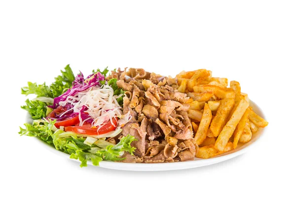 Närbild på kebab smörgås. — Stockfoto