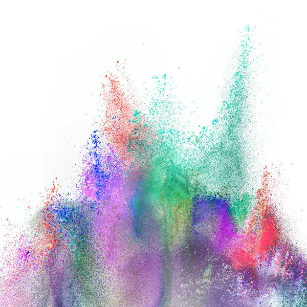 Launched colorful powder. — Stock Photo, Image
