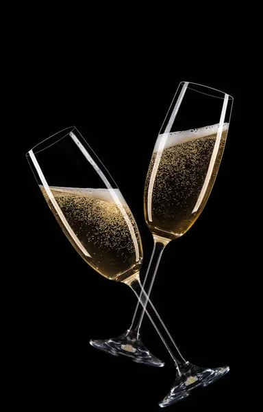 Copos de champanhe, tema de celebração. — Fotografia de Stock