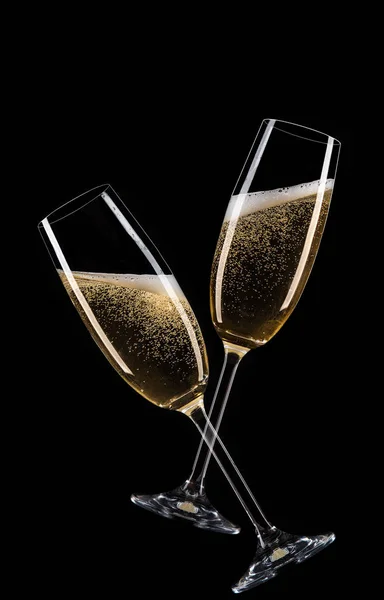 Glasses of champagne, celebration theme. — Stock Photo, Image