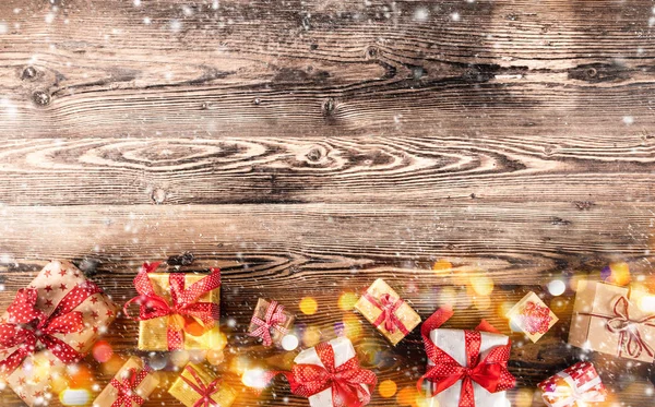 Christmas decoration on wooden background — Stock Photo, Image