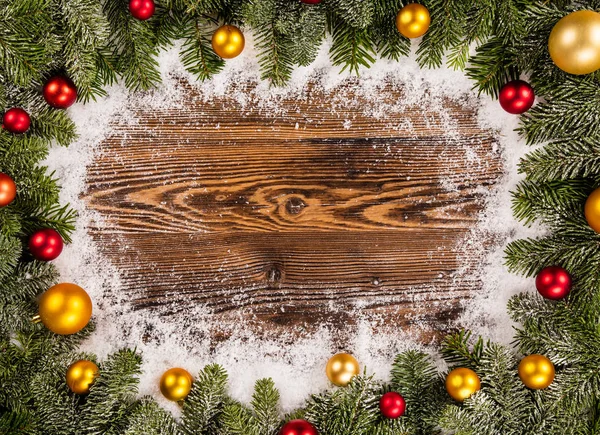 Décoration de Noël sur fond en bois — Photo