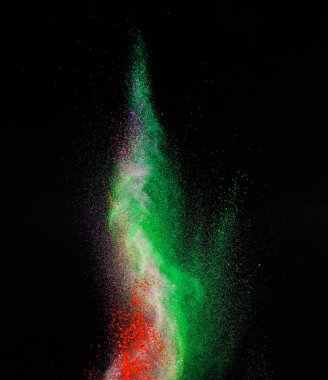 Fırlatılmış renkli toz.