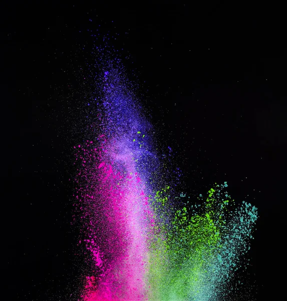 Lanzado polvo colorido. — Foto de Stock