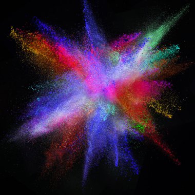 Fırlatılmış renkli toz.