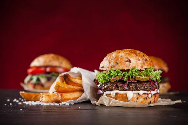 Close-up of home made burgers — Stock Photo, Image