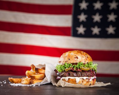 lezzetli ev yapımı hamburger
