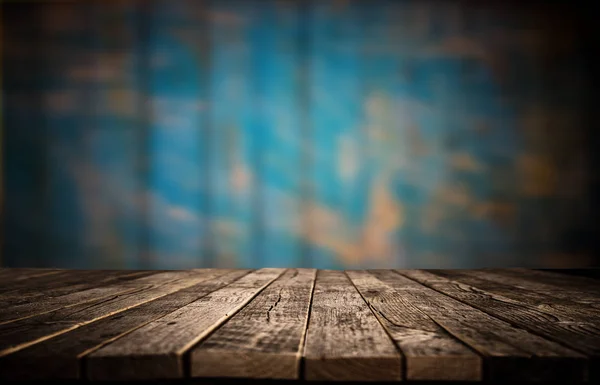 Порожній дерев'яний стіл для тла — стокове фото