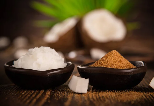 코코넛 설탕의 클로즈업 — 스톡 사진
