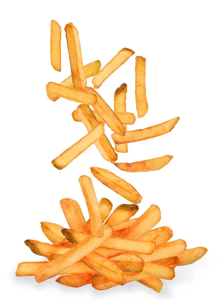 French fries in freeze motion. — Stock Photo, Image