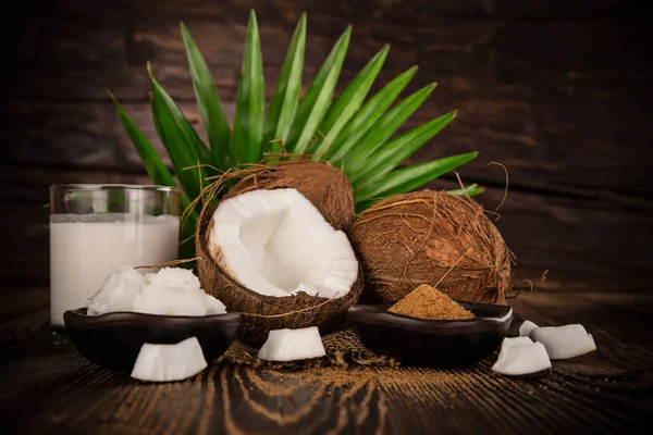 Close-up van een kokosnoten — Stockfoto