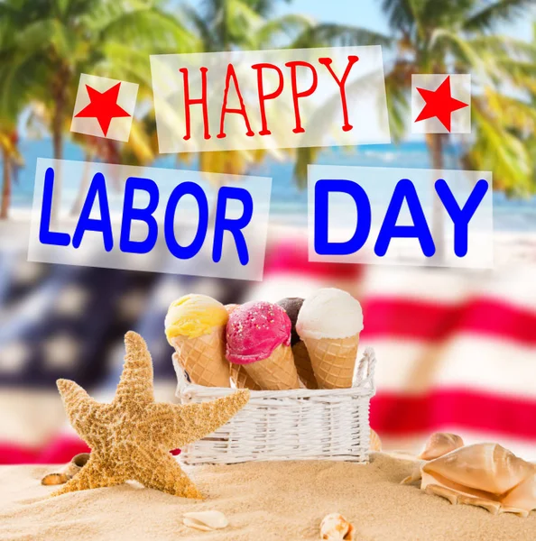 Labor day banner, patriotic background — Stock Photo, Image