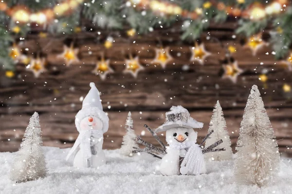 Decoración de Navidad sobre fondo de madera — Foto de Stock