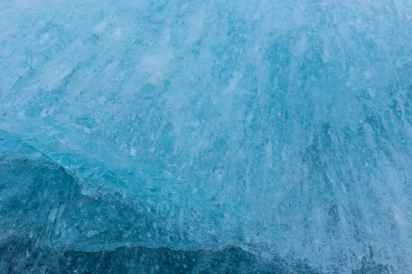 Texture de glace bleue, fond d'hiver, texture de la surface de glace . — Photo