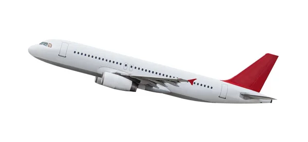 Vliegtuig geïsoleerd op witte achtergrond — Stockfoto