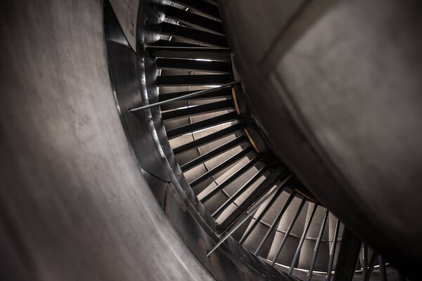 Turbo-jet engine of the plane.