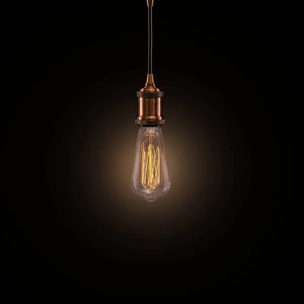 Vintage lamp op donkere achtergrond. — Stockfoto