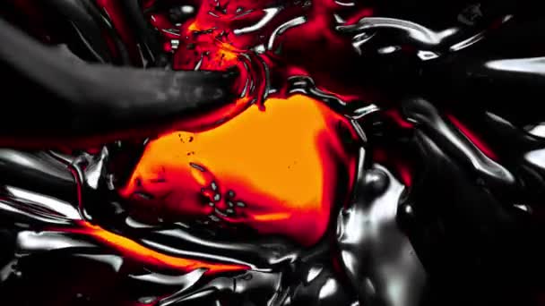 Liquide fondu abstrait au ralenti. — Video