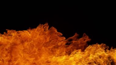 Yangın patlaması, yüksek hızlı kamerayla 1000fps 'de.,
