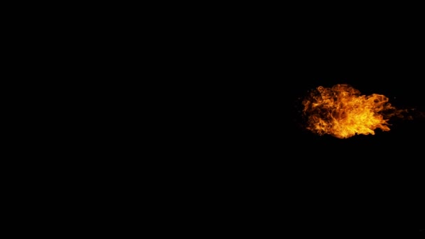 Φωτιά έκρηξη γυρίσματα με κάμερα υψηλής ταχύτητας σε 1000fps, — Αρχείο Βίντεο