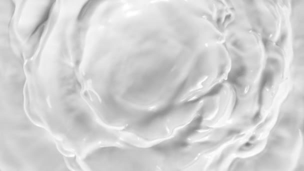 Super slow motion of milk cream — Stock Video