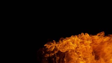 Yangın patlaması, yüksek hızlı kamerayla 1000fps 'de.,