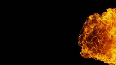 Yangın patlaması, yüksek hızlı kamerayla 1000fps 'de.,