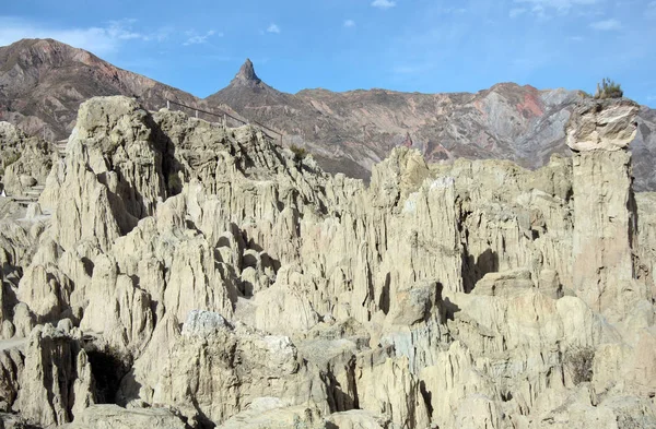 Pohled na kamenné útvary v Moon Valley, Bolívie — Stock fotografie