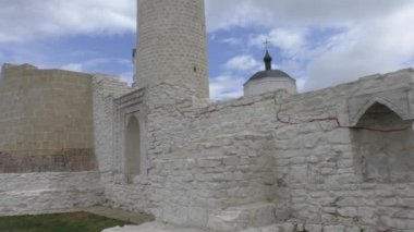 Büyük Minare karmaşık Bolgar arkeolojik sitesinde Volga Nehri yakınındaki Kazan, Tataristan, Rusya Federasyonu