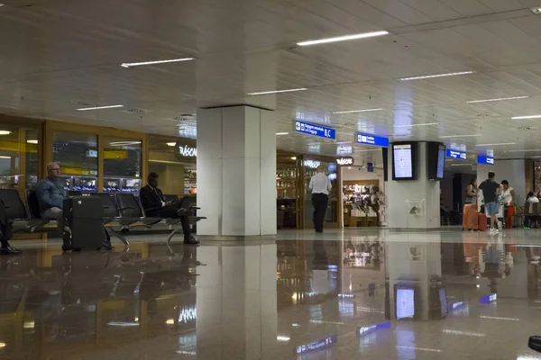 Brasilien Sao Paulo Väntar Februari 2017 Lounge Guarulhos Internationella Flygplats Stockbild