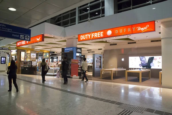 Brazília Sao Paulo Február 2017 Ajándéktárgyak Duty Free Shop Guarulhos Stock Kép