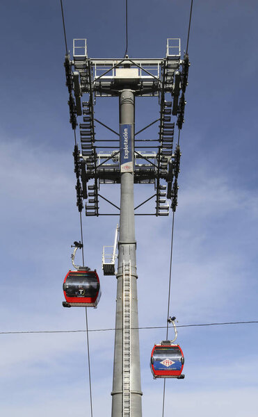 BOLIVIA, LA PAZ, 12 FEBRUARY 2017 - La Paz Teleferico Cable car in La Paz city