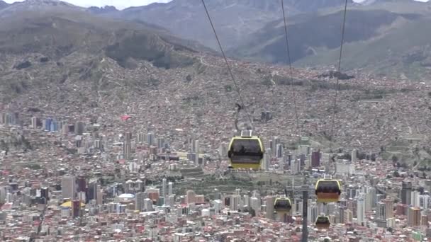 Bolivia Paz Febbraio 2017 Veduta Aerea Paz Con Sistema Transito — Video Stock