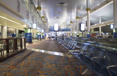 Birleşik Arap Emirlikleri, Dubai, 19 Şubat 2017 - Dubai Uluslararası Havaalanı'na büyük bekleme odası