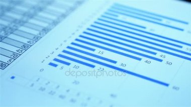 Ekran cihaz üzerinde hisse senedi istatistikleri dokunmadan. Yakın çekim