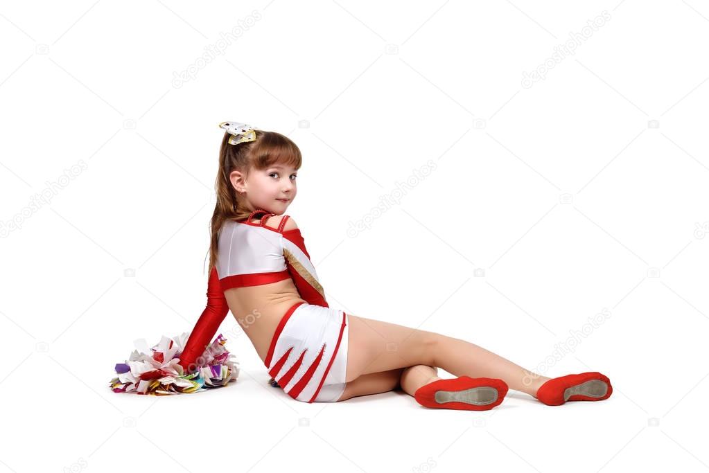 Young cheerleader girl