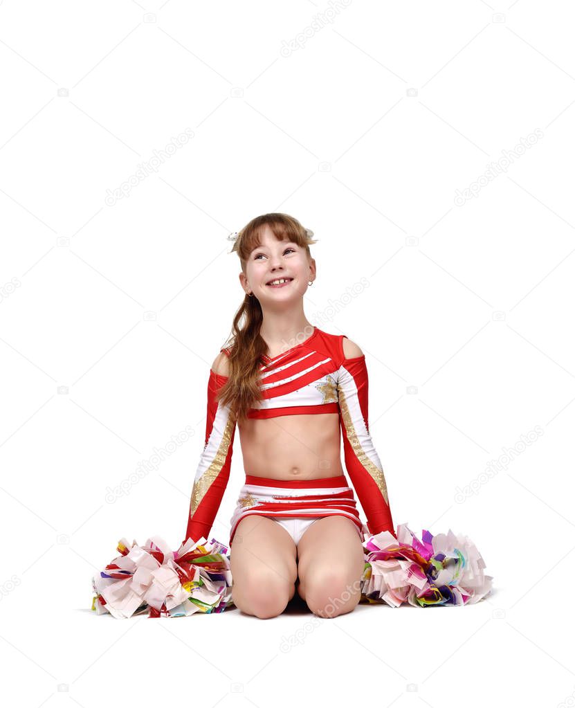 Young cheerleader girl