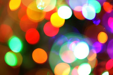 Festival ışık ve daireler arka plan. Parlak renkli soyutlama, kırılma ışık ışınlarının